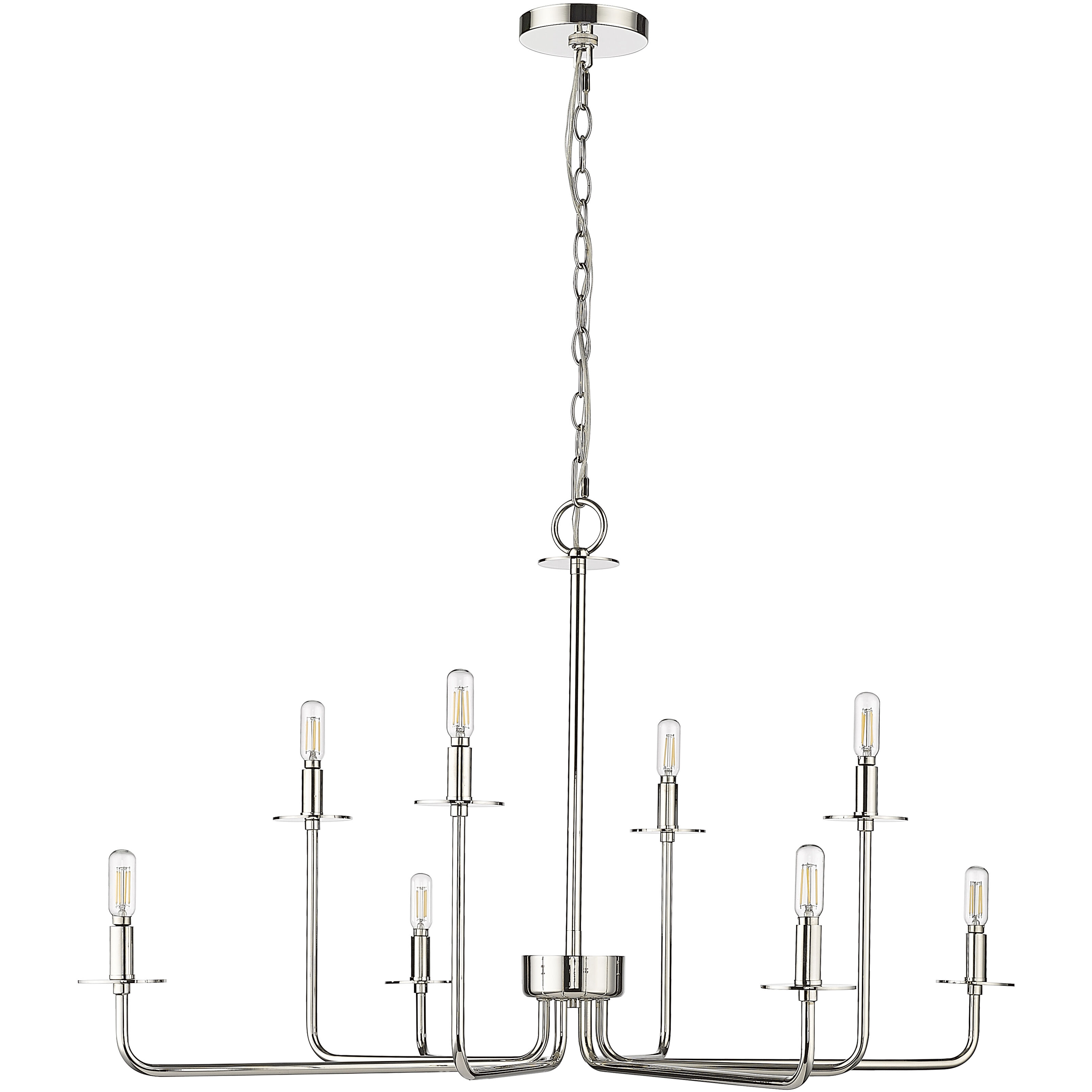 Marceline 8 Light 37.85 inch Polished Nickel Chandelier Ceiling Light